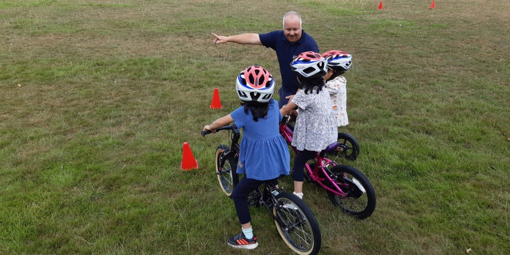 Children's cycle skills at Shirley Park cycling event