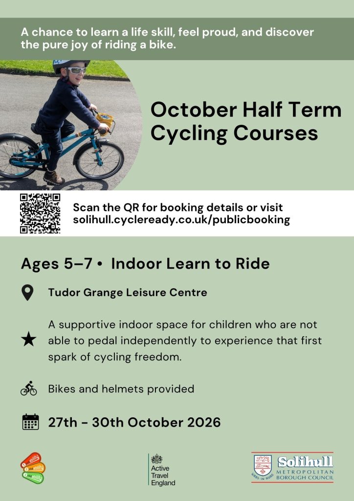 October Half Term Cycling Course Poster